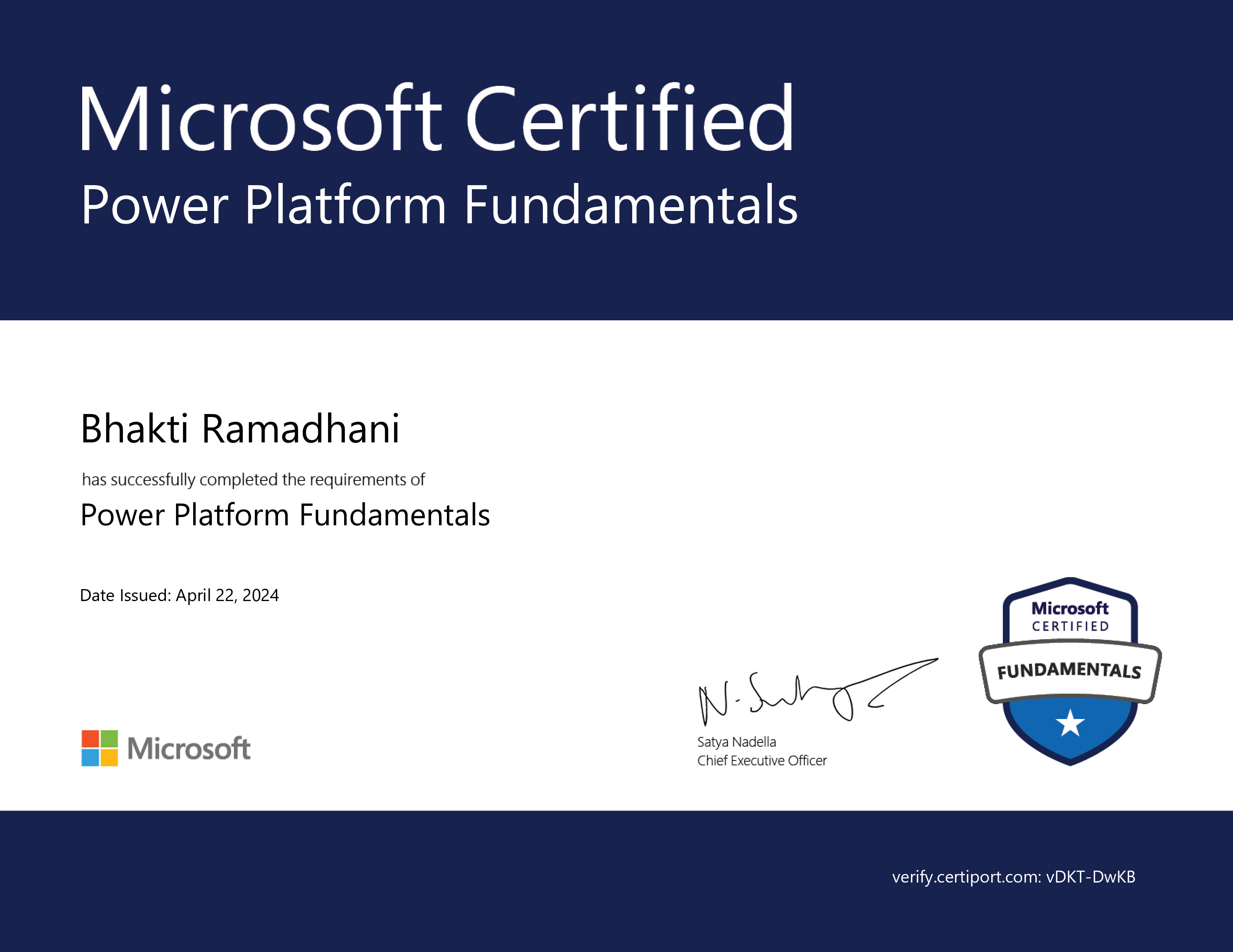 Microsoft Certified Power Platform Fundamentals